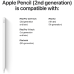 APPLE Pencil 2nd Generation 2025 (MXN43ZM/A )