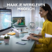 LOGITECH Draadloze toetsenbord en muis MK950 Signature Slim AZERTY Wit (920-012595)