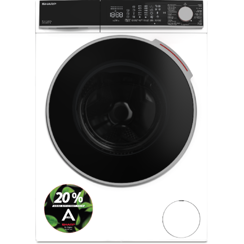 SHARP ESNL814CWDABE - Wasmachine voorlader - 8 kg - 1400 rpm - 75 dB