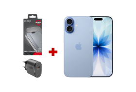 APPLE SW iPhone 17 - 5G - 256 GB - Mist Blue - Bundle - Oplader + Screenprotector