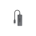 SITECOM Hub USB-C Pro naar 4 x USB-C PD Zilver / Zwart (CN-5015)