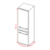 SAMSUNG RB53DG706AS9 - Koelvriescombinatie - breedte 75.9 cm - hoogte 203 cm - NoFrost