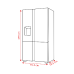 LG GSLE81PYBD - Amerikaanse koelkast - breedte 91.3 cm - hoogte 179 cm - NoFrost
