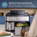 PHILIPS  Airfryer 5000-serie Dual Basket Met Stoomfunctie - NA555/00 - Dubbele Mand - SteamClean - 9L - Tot 6 Personen - Hetelucht friteuse - Zwart