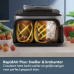 PHILIPS  Airfryer 5000-serie Dual Basket Met Stoomfunctie - NA555/00 - Dubbele Mand - SteamClean - 9L - Tot 6 Personen - Hetelucht friteuse - Zwart