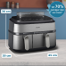 PHILIPS  Airfryer 5000-serie Dual Basket Met Stoomfunctie - NA555/00 - Dubbele Mand - SteamClean - 9L - Tot 6 Personen - Hetelucht friteuse - Zwart