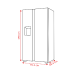 SAMSUNG RS57DG400EB4 - Amerikaanse koelkast - breedte 91.2 cm - hoogte 178 cm - NoFrost