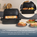 PHILIPS   Airfryer 1000-serie Dual Basket - NA154/00 - Dubbele Mand - Flexible Basket - 7,1 L - Tot 5 Personen - Zwart