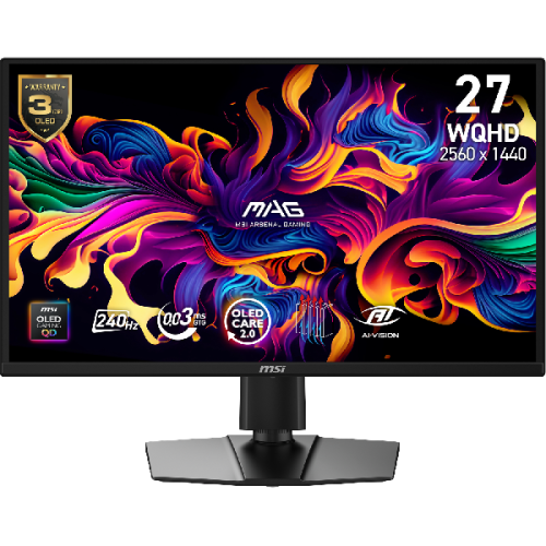 MSI MAG 272QP QD-OLED X24 - 26.5 inch - WQHD - 2560 x 1440 pixels - Oled (organic light-emitting diode)