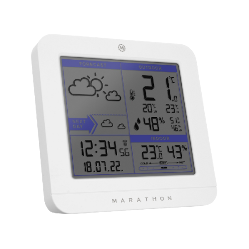 MARATHON Draadloos weerstation Paris Wit (BA030020-EU1)