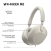 SONY WH1000XM5S.CE7 Over-ear Draadloze hoofdtelefoon Met Noise-cancelling Zilver