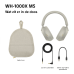 SONY WH1000XM5S.CE7 Over-ear Draadloze hoofdtelefoon Met Noise-cancelling Zilver