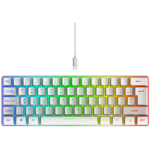 ISY IGK-3600-WT-BE Mini toetsenbord AZERTY RGB