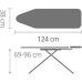 BRABANTIA Strijkplank B 124 x 38cm SSUH Denim Grey