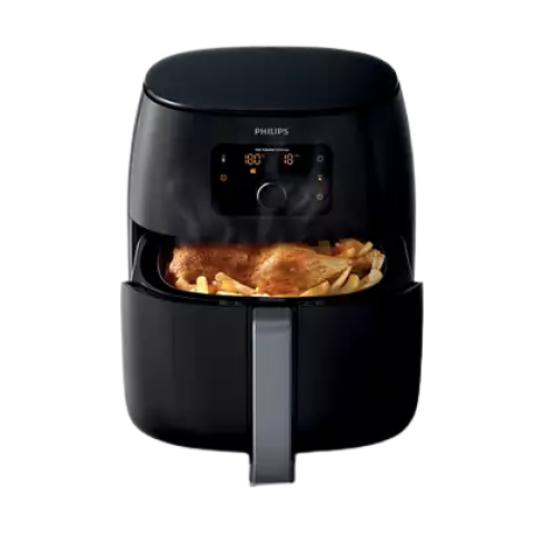 PHILIPS HD9650/90 DEEP BLK/SILV 2-P XXL - Airfryer - Zwart - 1,4 kg - 2225 W