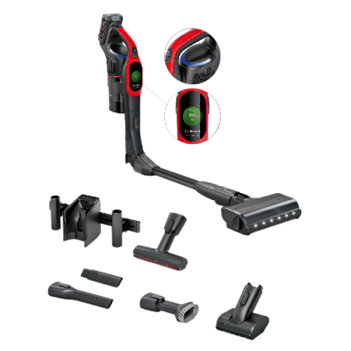 BOSCH Unlimited 10 pro animal - Steelstofzuiger 3 in 1 - Autonomie 80 min - Rood