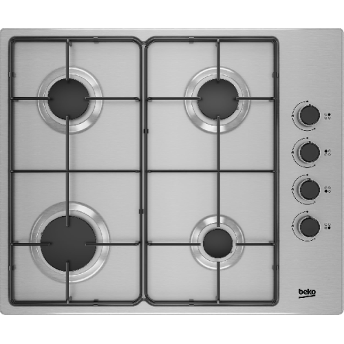 BEKO HIGG64123SX - Kookplaat - Half geïntegreerd - Gas - breedte 61 cm