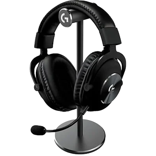 LOGITECH met stand PRO X 991-000358 Over-ear Bedrade hoofdtelefoon Met Noise-cancelling Zwart