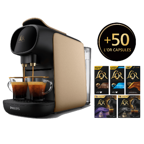 PHILIPS L'OR Barista Sublime + 50 capsules (LM9012/75) - Capsulemachine - Goud