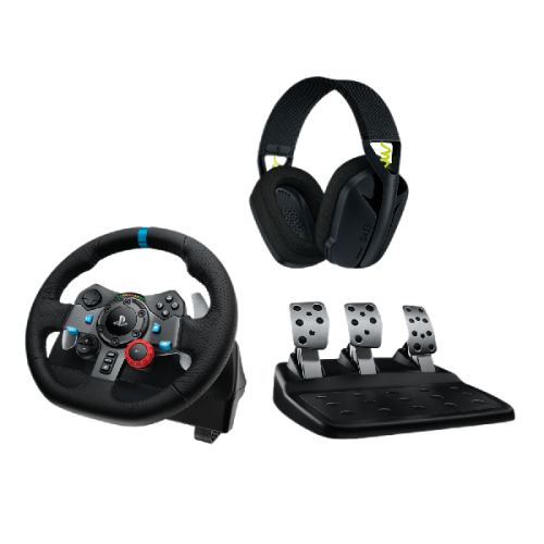 LOGITECH Gaming stuurwiel G29 Driving Force + G435 gaming headset Zwart (991-000539)