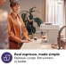 PHILIPS Baristina - BAR300/00 - Semi-Automatische Espressomachine - Pistonmachine - Koffiemachine met Bonen - Wit - Semi automatische espressomachine - Wit
