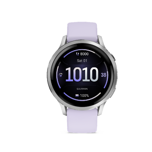 GARMIN Venu 4 41mm Gray w/ Silver + Periwinkle Smartwatch