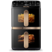 PHILIPS  Airfryer 4000-serie Dual-Stacked - Dubbele Airfryer - NA462/70 - 2 Lades (Sync) - 10 L - Tot 6 Personen - Bespaart 45% Ruimte - Heteluchtfriteuse - Zwart