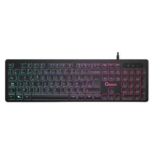 QWARE Toetsenbord Kingston AZERTY Zwart (PCK-048BL)