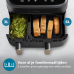 PHILIPS  Airfryer 3000-serie Dual Basket - NA352/00 - Dubbele Mand - 9 L - Tot 6 Personen  - Heteluchtfriteuse - Zwart