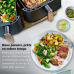 PHILIPS  Airfryer 3000-serie Dual Basket - NA352/00 - Dubbele Mand - 9 L - Tot 6 Personen  - Heteluchtfriteuse - Zwart