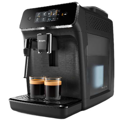PHILIPS 2200-serie - Volautomatische espressomachine - 2 Dranken - Melkopschuimer voor cappuccino - Zwart - EP2220/10 - Volautomatische espressomachine - Maximum aantal tassen: 2 - Stoompijp - Zwart Mat