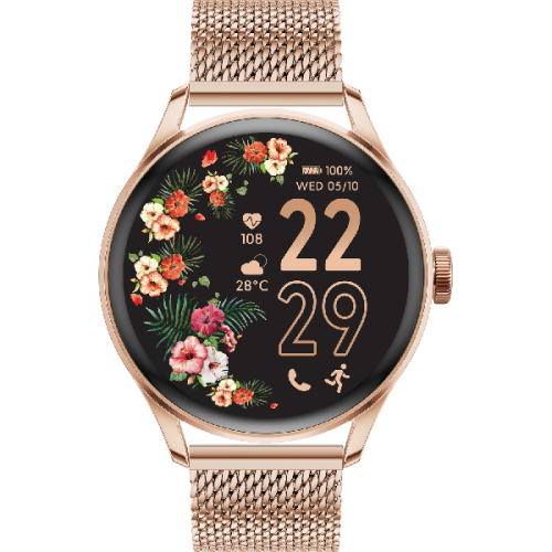 ICE-WATCH Smartwatch 2.0 Milanese band Round  1.2'' AMOLED Rose gold (023394)