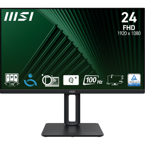 MSI Monitor PRO MP245PG - 23.8 inch - 1920 x 1080 (Full HD) - IPS-paneel - in hoogte verstelbaar