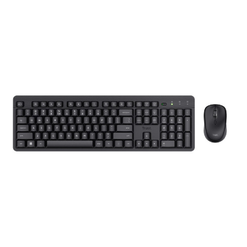 TRUST Draadloos toetsenbord en muis Ody 2 Stille toetsen AZERTY Zwart (25363)