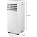 DOMO DO10181 airco CoolMax - Mobiele airconditioner - 75 m³ - 9000 BTU/h - Wit