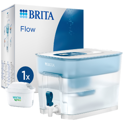 BRITA Flow Waterdispenser 8.2L - Lichtblauw - Incl 1 Maxtra Pro Waterfilter 