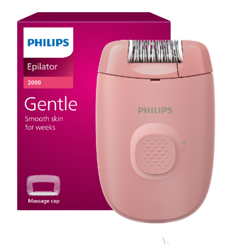 PHILIPS BRE 227/00 Serie 2000 Epilator met massagekop - Langdurig haarloos - Vissen - Met snoer