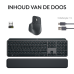 LOGITECH Draadloos toetsenbord en draadloze muis MX Master 3S MX Keys S MX Palm Palmsteun Zwart (920-011607)