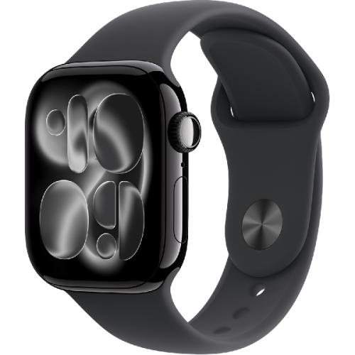 APPLE Watch Series 11 GPS - 42 mm Jet Black Aluminium Case - Black Sport Band S/M