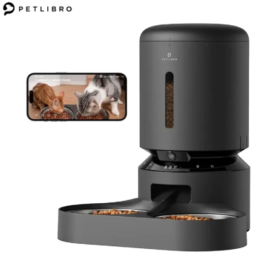 PETLIBRO GRANARY CAMERA DUAL FOOD TRAY BLACK Voedsel dispenser
