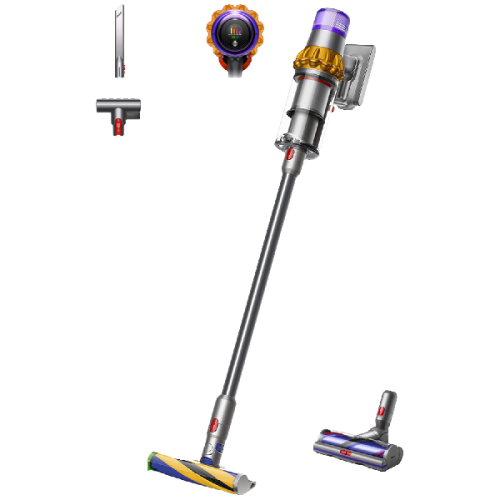 DYSON V15 Detect Absolute - Steelstofzuiger incl. kruimelzuiger - Autonomie 60 min - Geel/Nikkel
