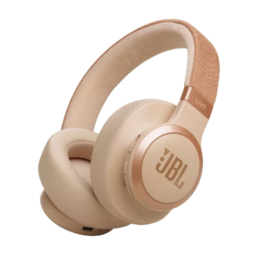 JBL Live 770NC JBLLIVE770NCSAT Over-ear Draadloze hoofdtelefoon Met Noise-cancelling Beige