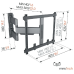 VOGELS Draaibare muurbeugel 32"-65" Zwart (TVM 5445)