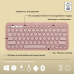 LOGITECH Pebble Keys 2 K380s (920-011805) Draadloos Standard Toetsenbord AZERTY Roze