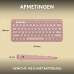 LOGITECH Pebble Keys 2 K380s (920-011805) Draadloos Standard Toetsenbord AZERTY Roze