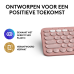LOGITECH Pebble Keys 2 K380s (920-011805) Draadloos Standard Toetsenbord AZERTY Roze