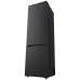 LG GBBS322BEV Koel-vriescombinatie Zwart Energie label B Met DoorCooling Smart Inverter compessor Essense Black Steel
