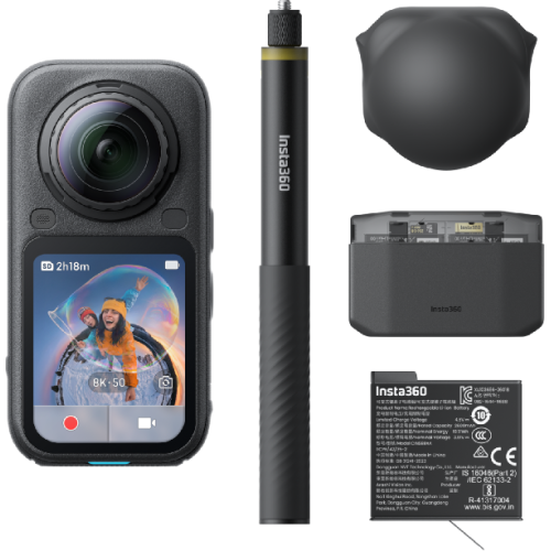 INSTA360 X6 Essentials Bundle 360-camera Midnight Black