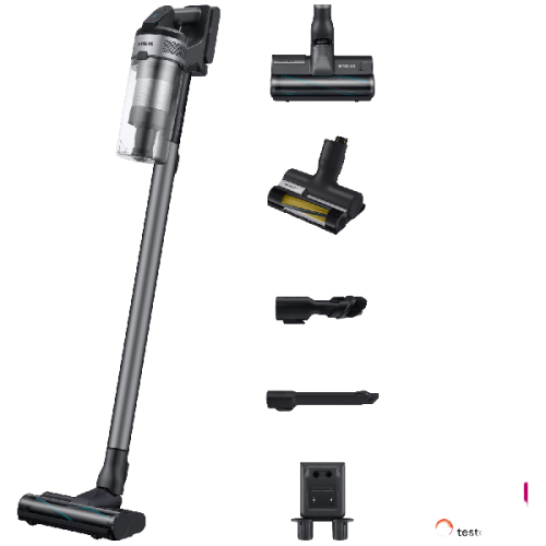 SAMSUNG Jet 75E Pet - Steelstofzuiger 2 in 1 - Autonomie 1 h - Max zuigvermogen 200 W - Zilver