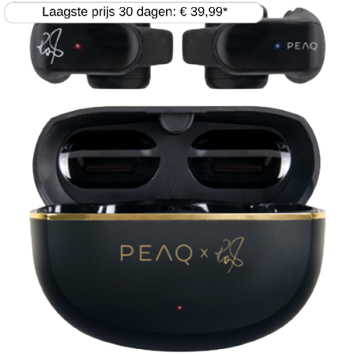 PEAQ PTW-4000-RW In-ear Draadloze oordopjes Zwart